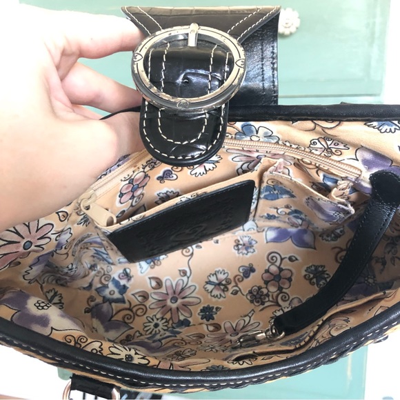 BRIGHTON Debbie Brown Tan woven leather shoulder bag - Picture 12 of 15